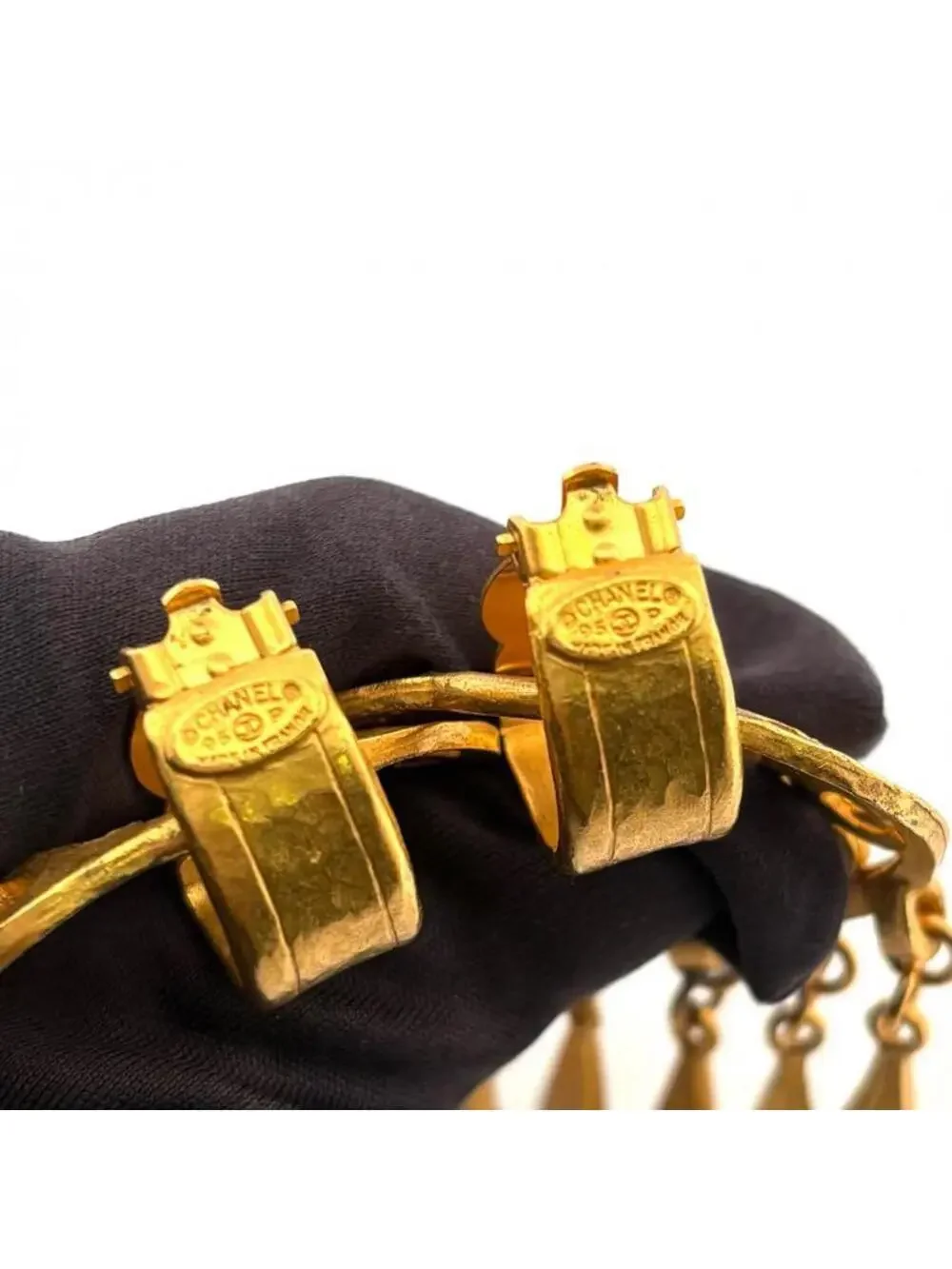 Chanel Cc Logo Clip-On Earrings Metal #247073C11B